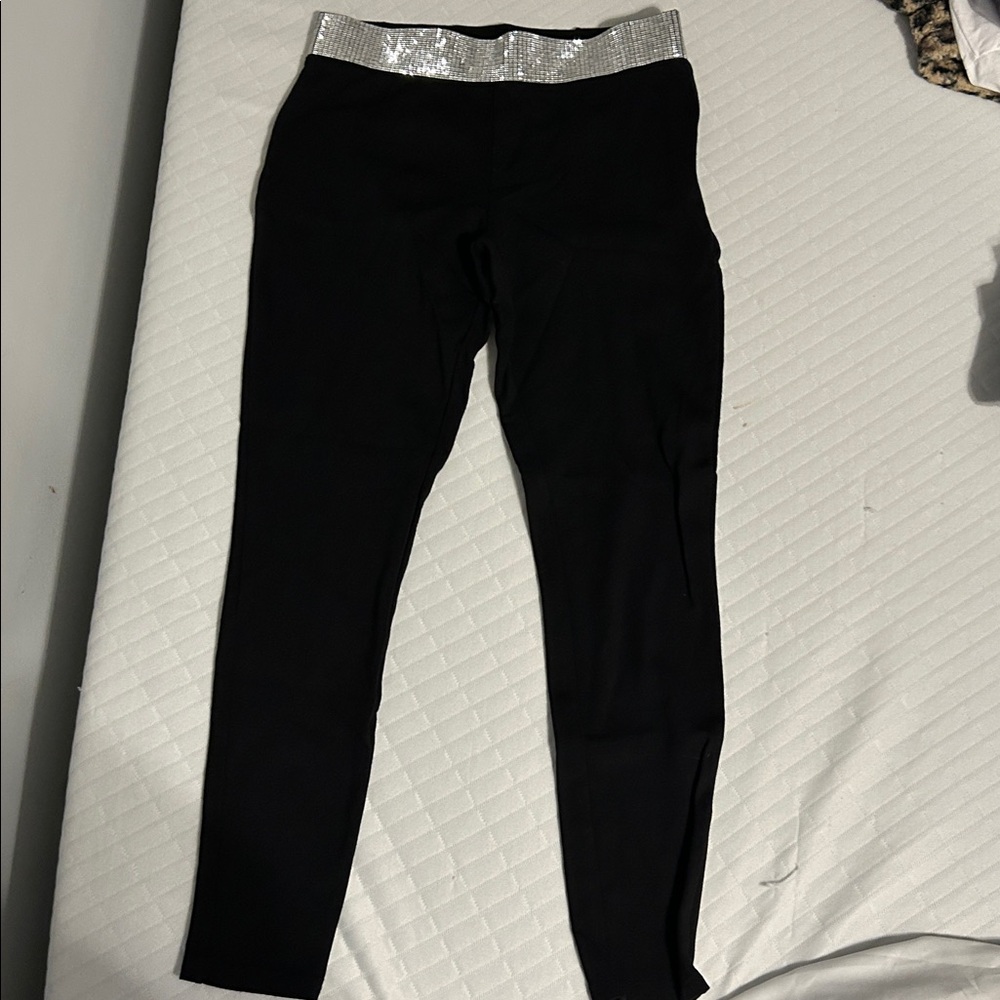 Guess Black Leggings with Red Label